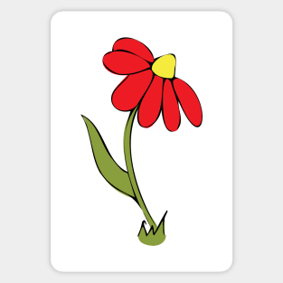 Daisy Whimsical Cartoon Illustration Happy Colours Sticker